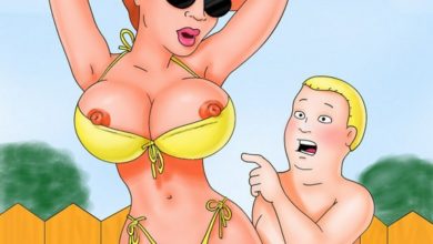 Peggy Hill poses in a tight bikini