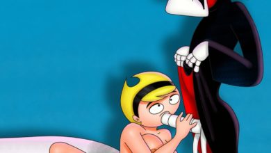 Grim gives Mandy the boner and she sucks it wild